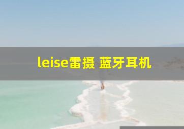 leise雷摄 蓝牙耳机